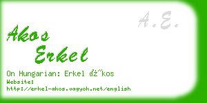 akos erkel business card